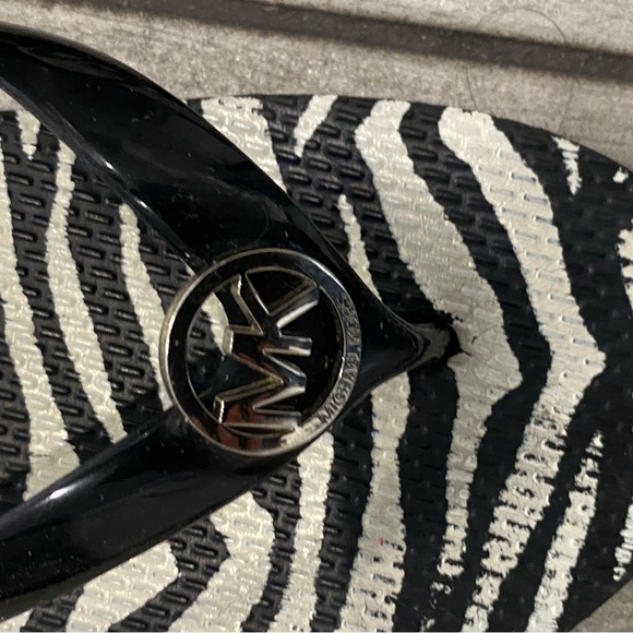 Michael Kors Black Zebra Sandals - Picture 3 of 4